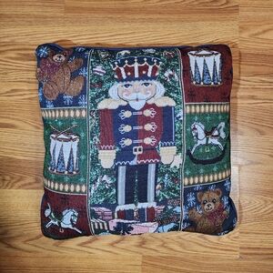 Nutcracker Tapestry Throw Pillow
